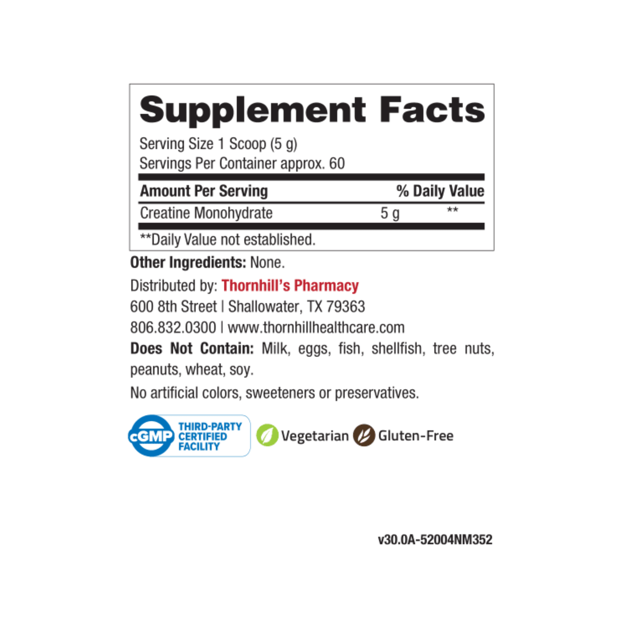 Creatine – Thornhill's Pharmacy