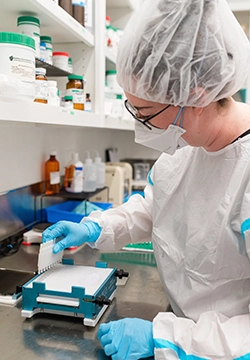 pharmacist in compounding lab