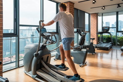 man on elliptical